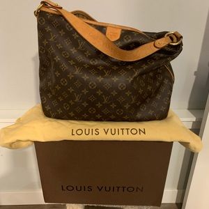 👜LOUIS VUITTON Delightful MM Shoulder Bag. 🎁 🤎RETIRED⭐️AUTHENTIC🌟     EUC